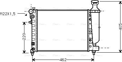 Ava Quality Cooling CNA2115 - Радиатор, охлаждане на двигателя vvparts.bg