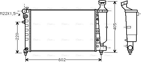 Ava Quality Cooling CNA2118 - Радиатор, охлаждане на двигателя vvparts.bg