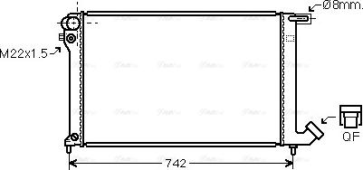 Ava Quality Cooling CNA2137 - Радиатор, охлаждане на двигателя vvparts.bg