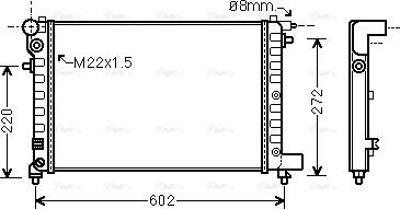 Ava Quality Cooling CNA2120 - Радиатор, охлаждане на двигателя vvparts.bg