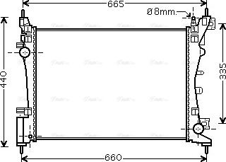 Ava Quality Cooling CNA2261 - Радиатор, охлаждане на двигателя vvparts.bg