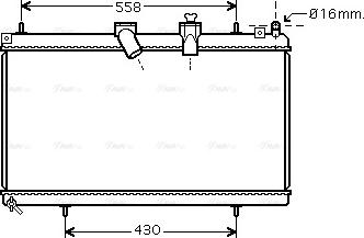 Ava Quality Cooling CNA2229 - Радиатор, охлаждане на двигателя vvparts.bg