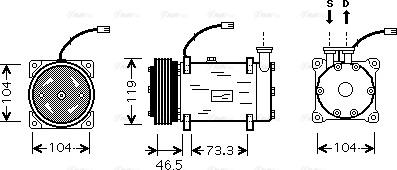 Ava Quality Cooling CNAK030 - Компресор, климатизация vvparts.bg