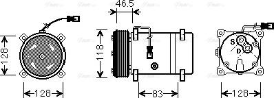 Ava Quality Cooling CNAK158 - Компресор, климатизация vvparts.bg