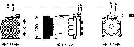 Ava Quality Cooling CNAK175 - Компресор, климатизация vvparts.bg