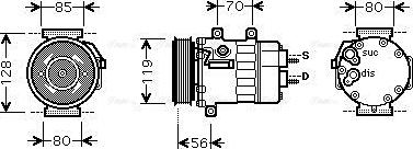 Ava Quality Cooling CNAK253 - Компресор, климатизация vvparts.bg