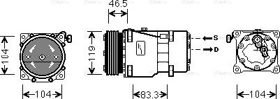 Ava Quality Cooling CNAK201 - Компресор, климатизация vvparts.bg