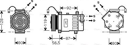 Ava Quality Cooling CNAK207 - Компресор, климатизация vvparts.bg