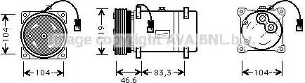 Ava Quality Cooling CNAK216 - Компресор, климатизация vvparts.bg