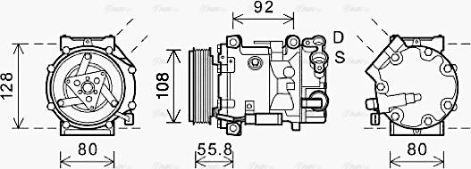 Ava Quality Cooling CNAK282 - Компресор, климатизация vvparts.bg