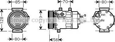 Ava Quality Cooling CN K254 - Компресор, климатизация vvparts.bg