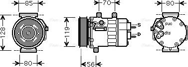 Ava Quality Cooling CN K253 - Компресор, климатизация vvparts.bg