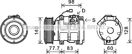 Ava Quality Cooling CPK007 - Компресор, климатизация vvparts.bg