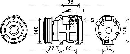 Ava Quality Cooling CPAK007 - Компресор, климатизация vvparts.bg