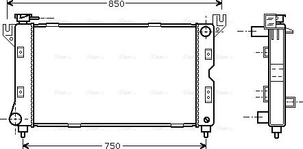 Ava Quality Cooling CR 2085 - Радиатор, охлаждане на двигателя vvparts.bg