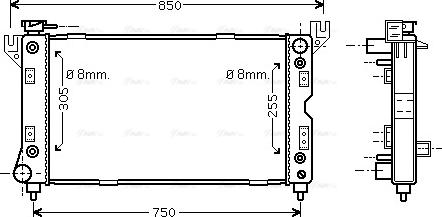 Ava Quality Cooling CR 2029 - Радиатор, охлаждане на двигателя vvparts.bg