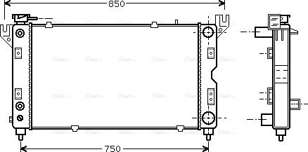 Ava Quality Cooling CR 2028 - Радиатор, охлаждане на двигателя vvparts.bg