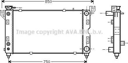 Ava Quality Cooling CRA2028 - Радиатор, охлаждане на двигателя vvparts.bg