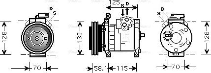 Ava Quality Cooling CRAK094 - Компресор, климатизация vvparts.bg