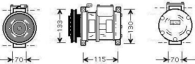 Ava Quality Cooling CRAK064 - Компресор, климатизация vvparts.bg