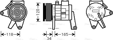 Ava Quality Cooling CRAK063 - Компресор, климатизация vvparts.bg