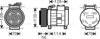 Ava Quality Cooling CRAK062 - Компресор, климатизация vvparts.bg