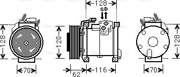 Ava Quality Cooling CRAK109 - Компресор, климатизация vvparts.bg