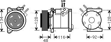 Ava Quality Cooling CRAK102 - Компресор, климатизация vvparts.bg