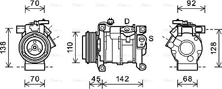 Ava Quality Cooling CRAK128 - Компресор, климатизация vvparts.bg