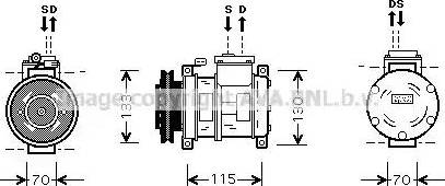 Ava Quality Cooling CR K064 - Компресор, климатизация vvparts.bg