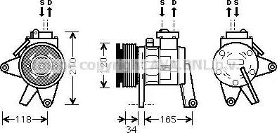 Ava Quality Cooling CR K063 - Компресор, климатизация vvparts.bg