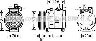 Ava Quality Cooling CR K062 - Компресор, климатизация vvparts.bg