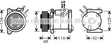 Ava Quality Cooling CR K102 - Компресор, климатизация vvparts.bg