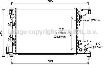 Ava Quality Cooling CT2043 - Радиатор, охлаждане на двигателя vvparts.bg