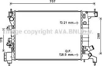 Ava Quality Cooling CT2047 - Радиатор, охлаждане на двигателя vvparts.bg