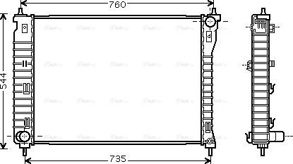 Ava Quality Cooling CT 2034 - Радиатор, охлаждане на двигателя vvparts.bg