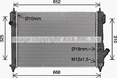 Ava Quality Cooling CT2075 - Радиатор, охлаждане на двигателя vvparts.bg