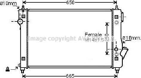 Ava Quality Cooling CT2078 - Радиатор, охлаждане на двигателя vvparts.bg