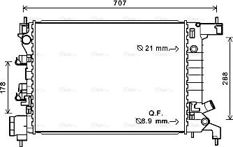 Ava Quality Cooling CTA2047 - Радиатор, охлаждане на двигателя vvparts.bg