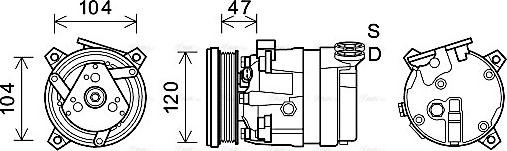 Ava Quality Cooling CTAK054 - Компресор, климатизация vvparts.bg