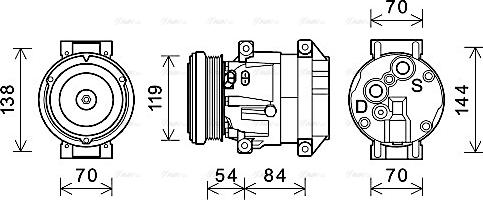 Ava Quality Cooling CTAK055 - Компресор, климатизация vvparts.bg