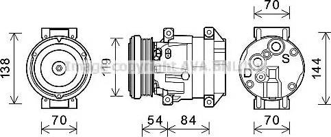 Ava Quality Cooling CTK055 - Компресор, климатизация vvparts.bg