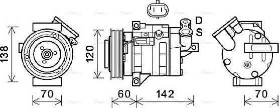 Ava Quality Cooling CTK052 - Компресор, климатизация vvparts.bg