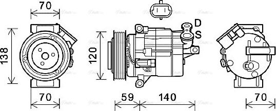 Ava Quality Cooling CTK065 - Компресор, климатизация vvparts.bg