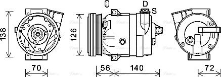 Ava Quality Cooling CTK066 - Компресор, климатизация vvparts.bg