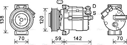 Ava Quality Cooling CTK063 - Компресор, климатизация vvparts.bg