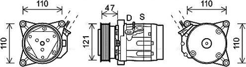 Ava Quality Cooling CTK036 - Компресор, климатизация vvparts.bg