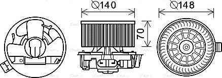 Ava Quality Cooling DA8010 - Вентилатор вътрешно пространство vvparts.bg