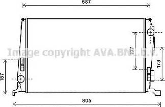 Ava Quality Cooling DA2005 - Радиатор, охлаждане на двигателя vvparts.bg