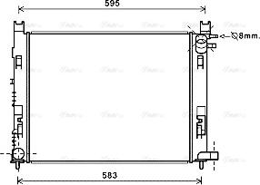 Ava Quality Cooling DAA2007 - Радиатор, охлаждане на двигателя vvparts.bg